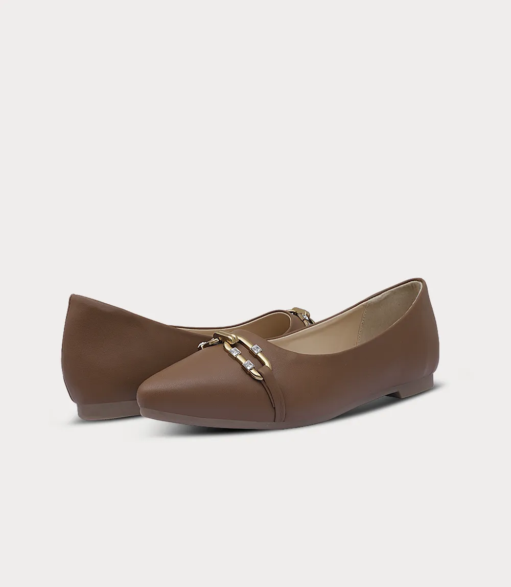 BW10256-TAN-Women Ballerina