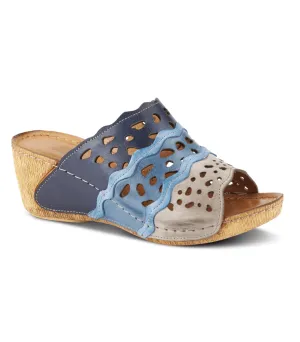 CLEARANCE - Footy Blue Multi Leather Sandal