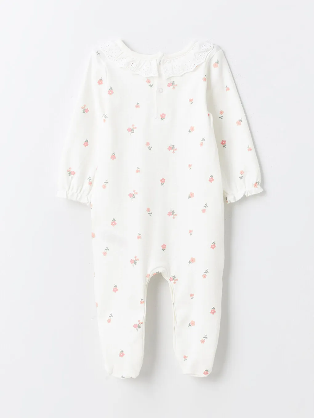 Crew Neck Floral Patterned Baby Girl Hospital Discharge Set 3-Piece