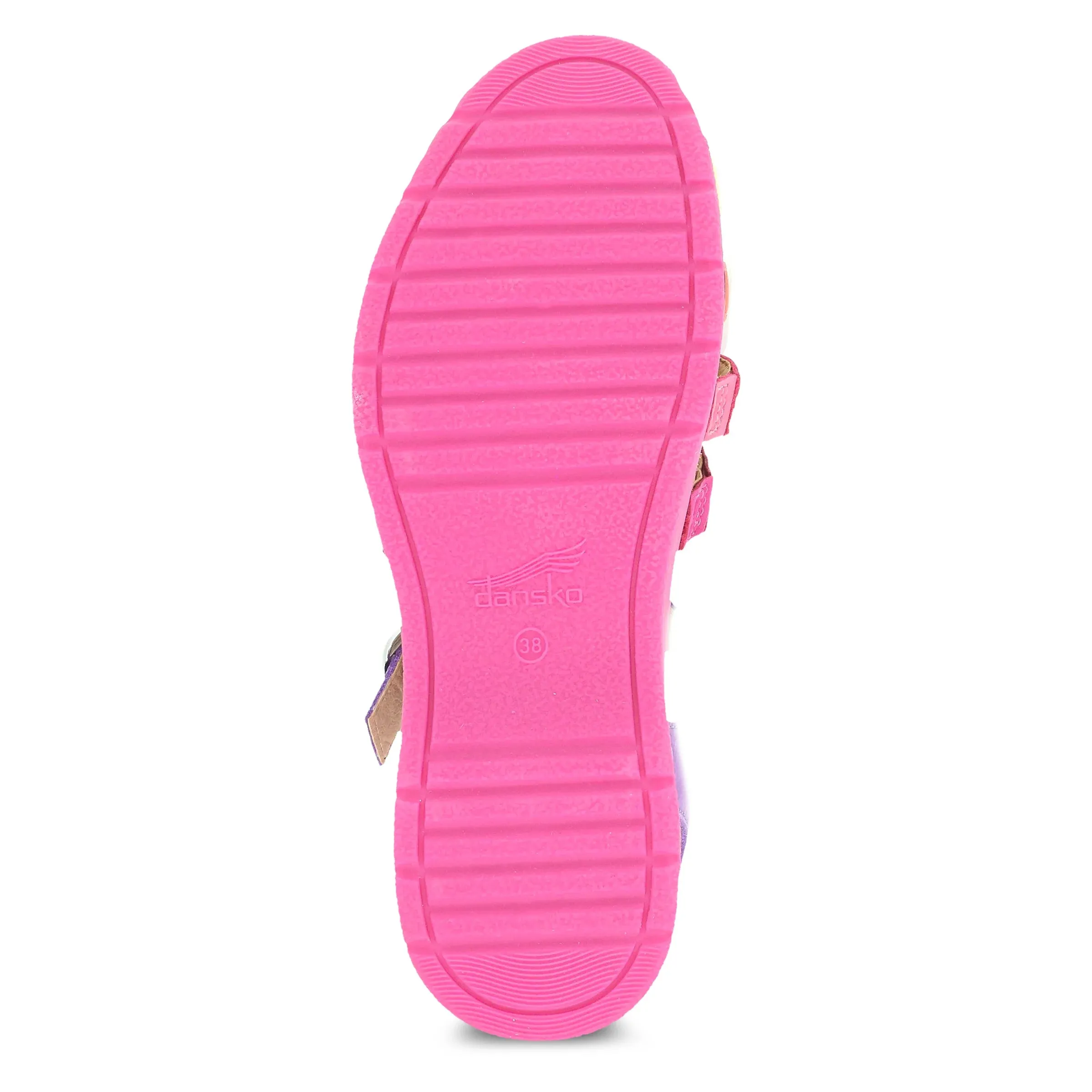 DANSKO ROXIE MULTI COLOR MILLED NUBUCK SANDAL