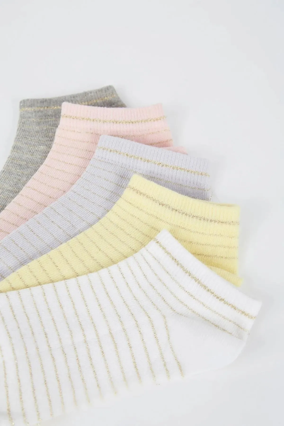 Defacto Women's 5-Piece Cotton Booties Socks