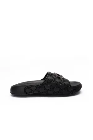 Gk Evr Slide Slipper | Premium Black