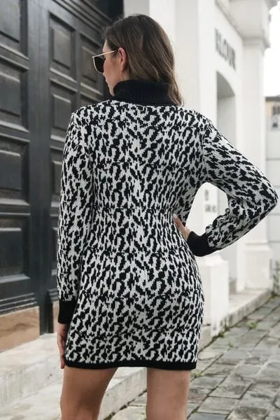 GYPSY - Turtleneck Mini Sweater Dress