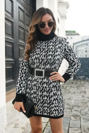 GYPSY - Turtleneck Mini Sweater Dress