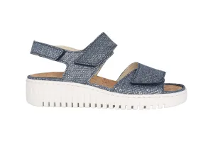 'H-Willow' women's wide fit (H) sandal - blue