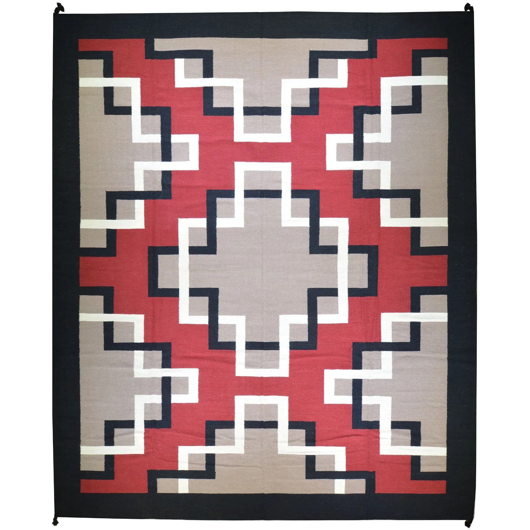 Hand-Woven Navajo Style Southwestern Design Rug (Size 12.2 X 14.7) Cwral-7632