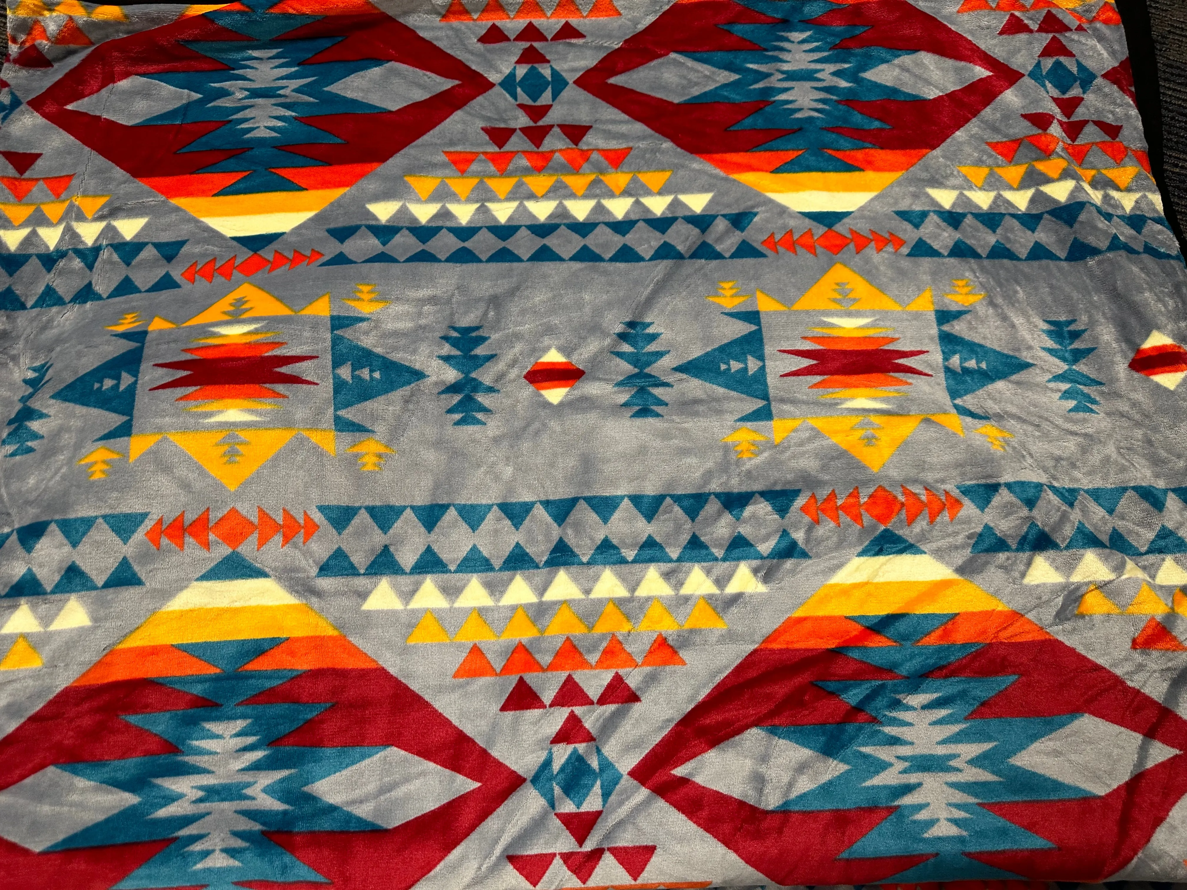 King Size(86”x102”) Aztec Fleece Blanket-Multiple Colors Available
