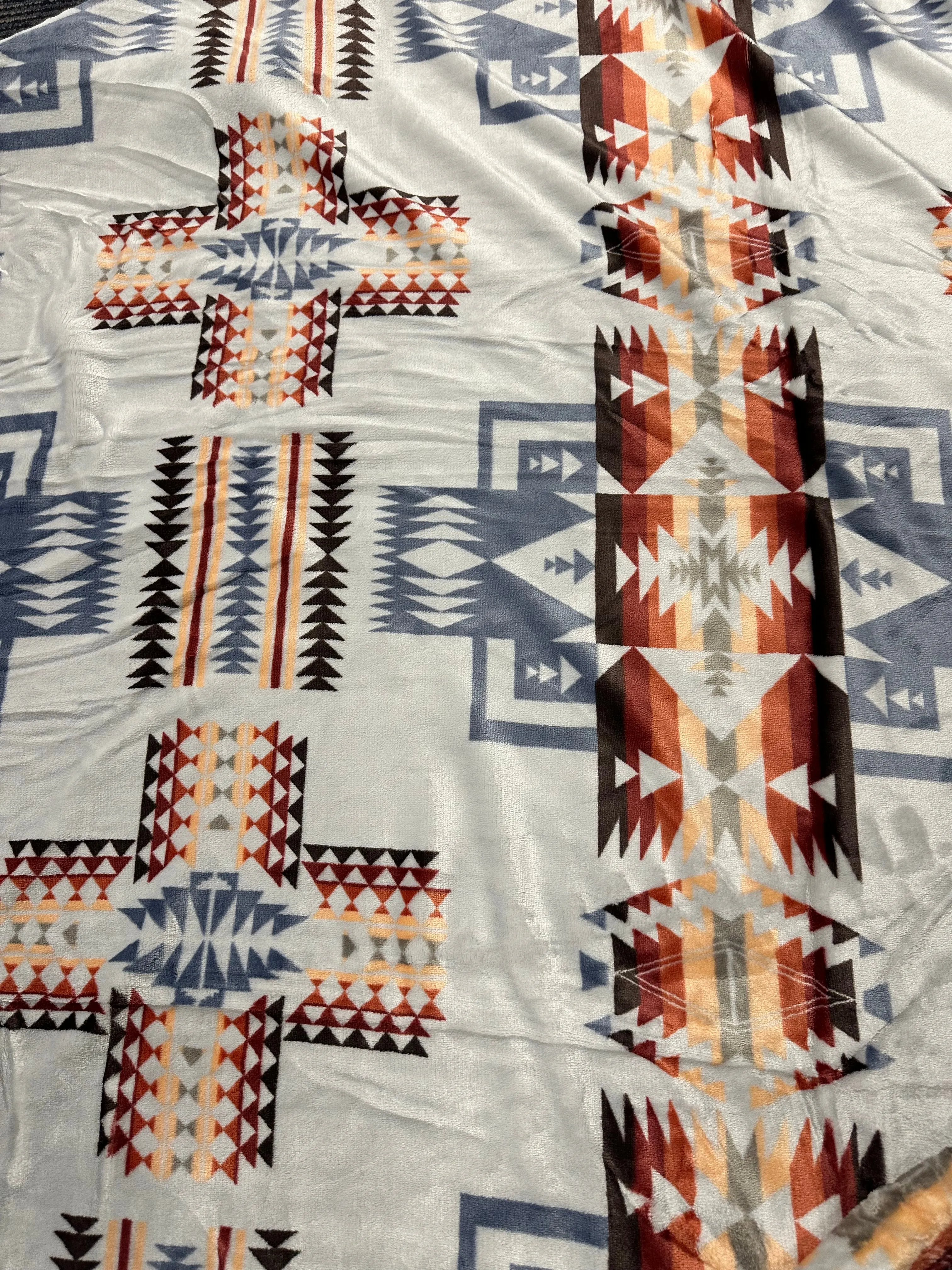 King Size(86”x102”) Aztec Fleece Blanket-Multiple Colors Available