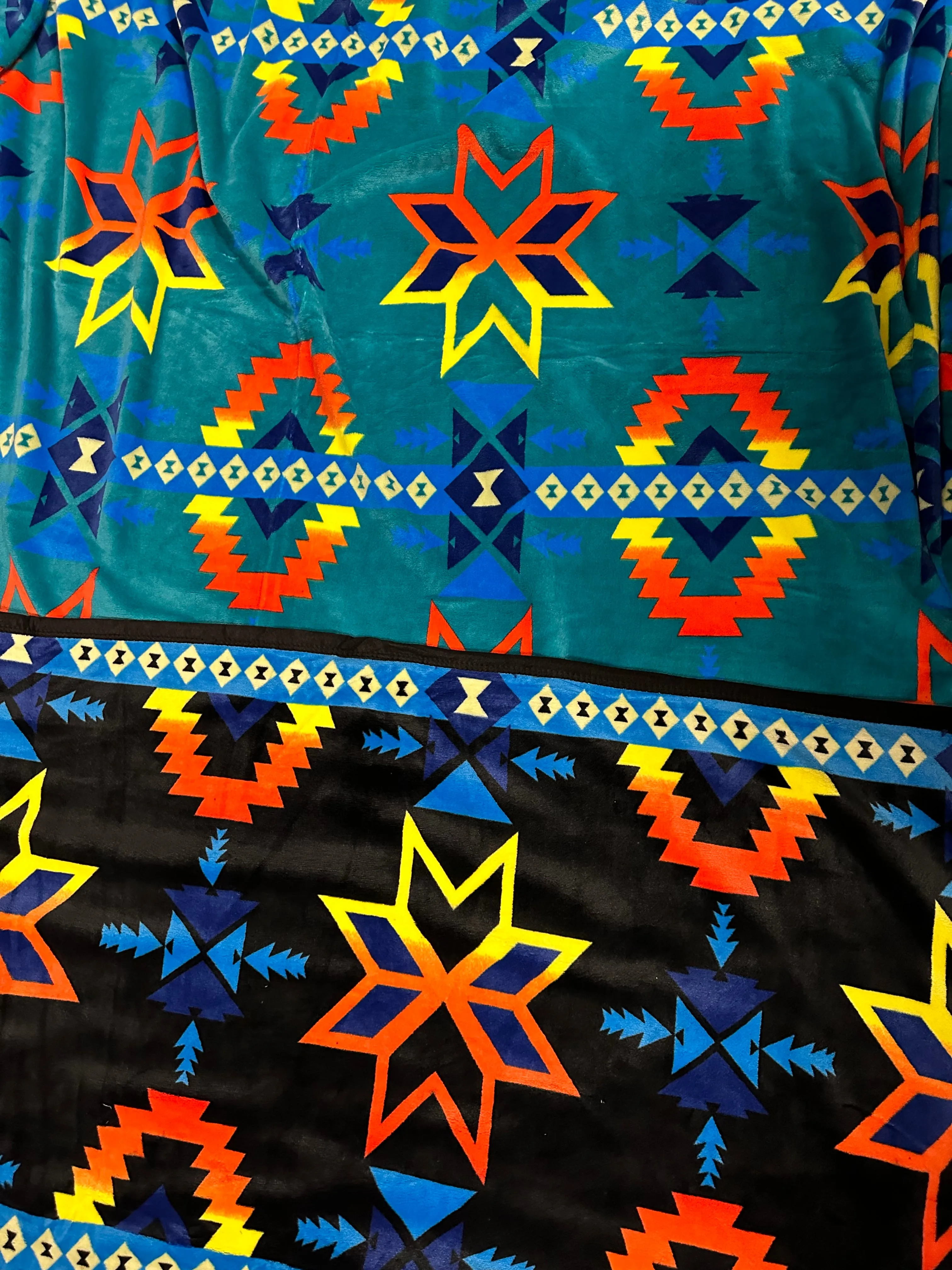 King Size(86”x102”) Aztec Fleece Blanket-Multiple Colors Available