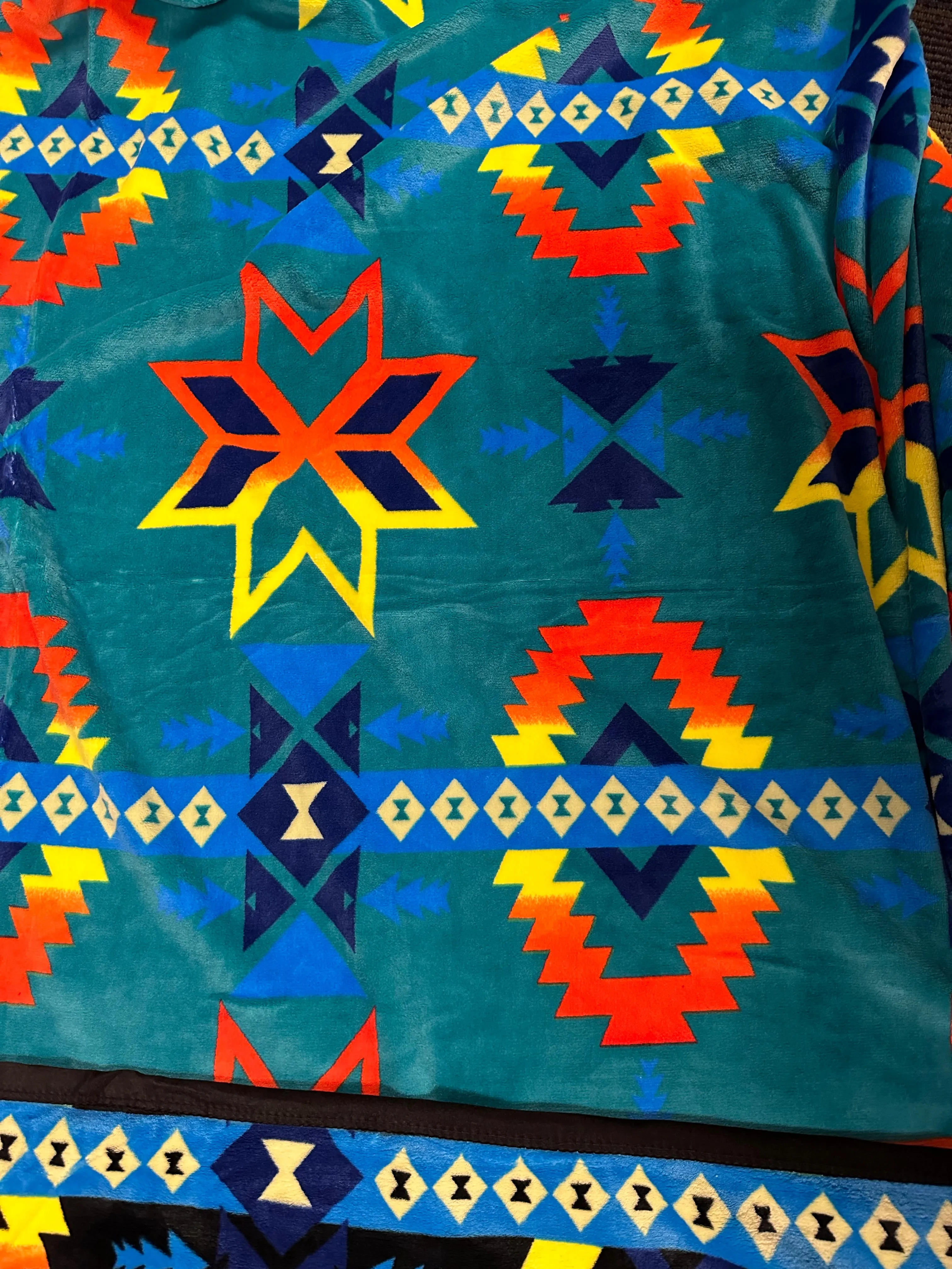 King Size(86”x102”) Aztec Fleece Blanket-Multiple Colors Available