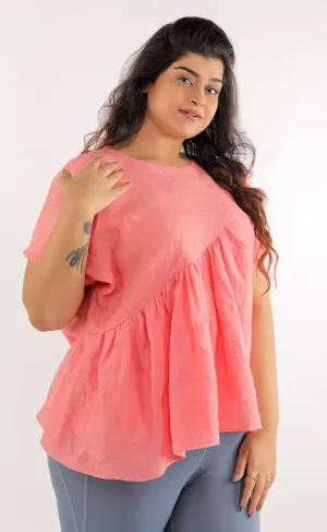 Linen Asymmetrical Top