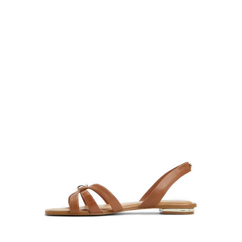 Marassita Flat Sandals - Medium Brown