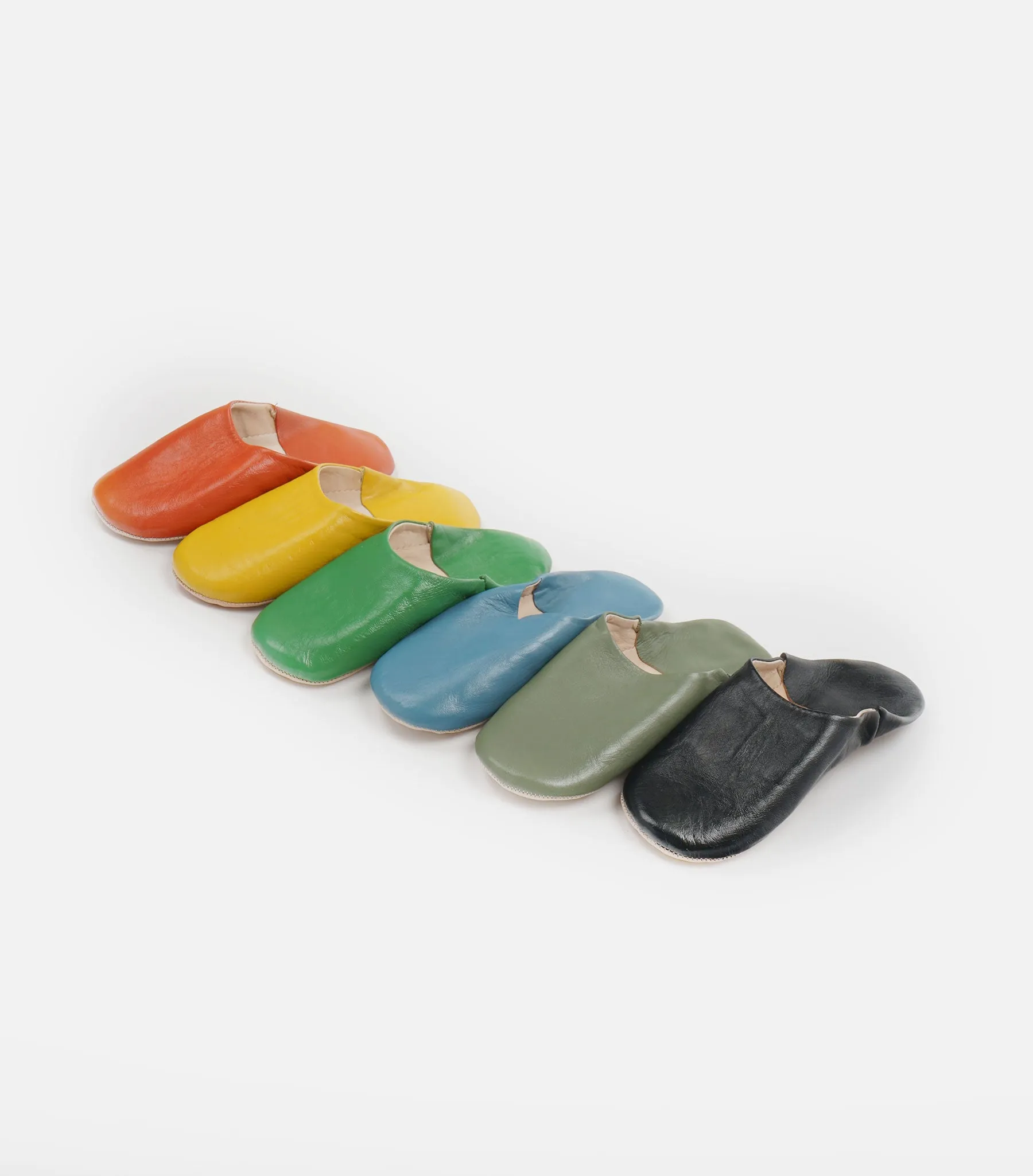 Moroccan Babouche Basic Slippers / Tangerine