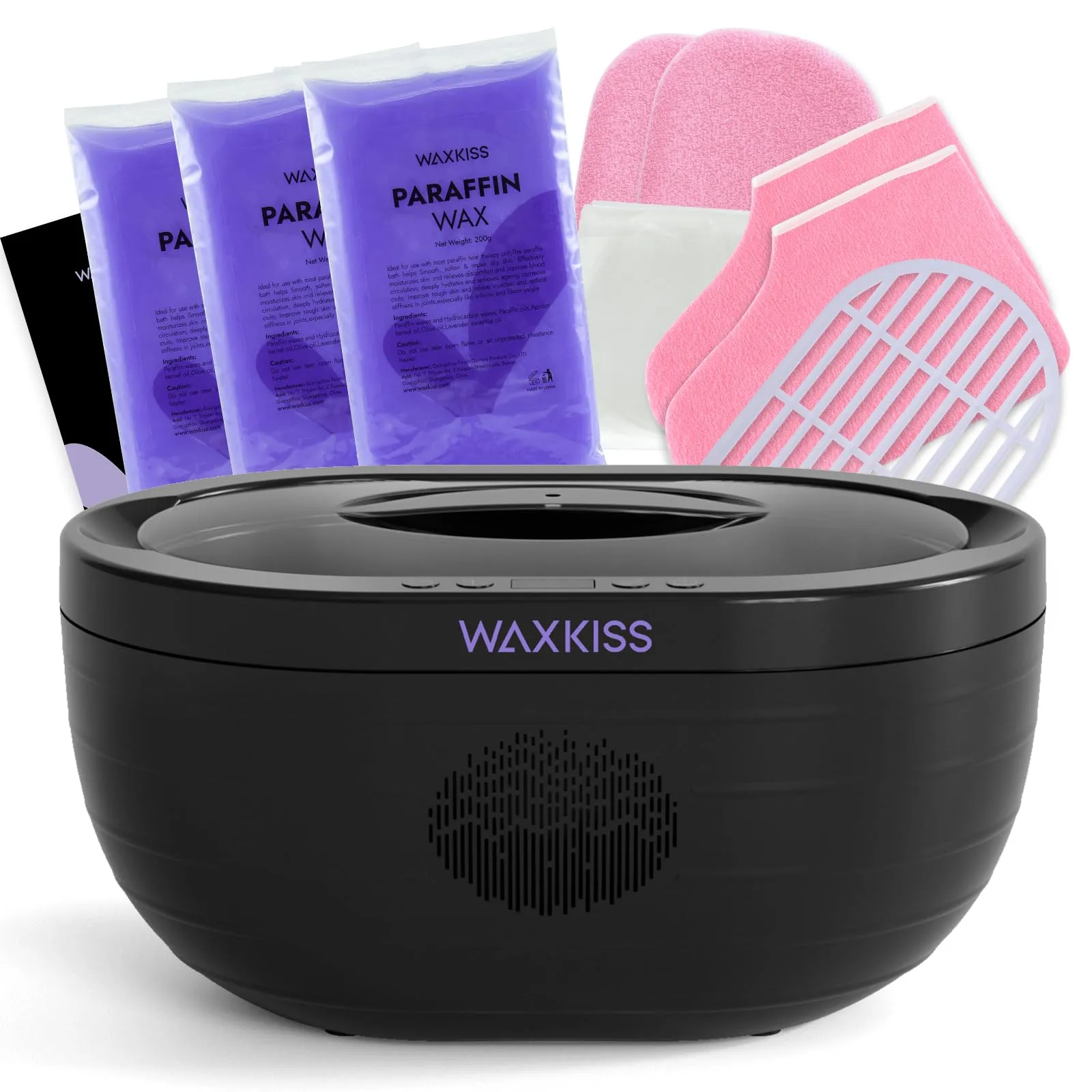Paraffin Wax Machine for Hand and Feet, Paraffin Wax Bath Machine, Safety Material Hand Wax Paraffin Machine Kit Moisturizing (3000A_BL)