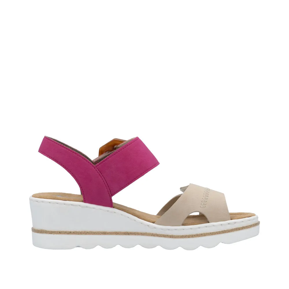 Rieker - 67476-31 - Perle/Fuchsia - Sandals
