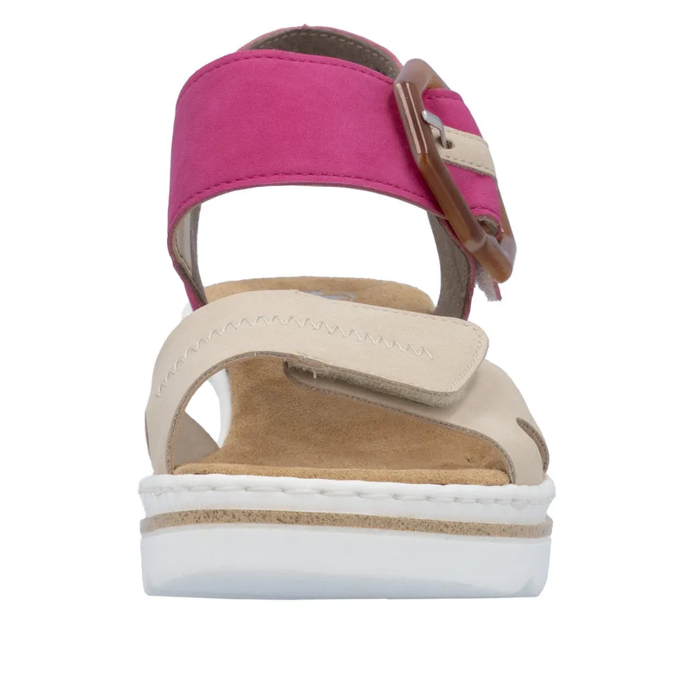 Rieker - 67476-31 - Perle/Fuchsia - Sandals