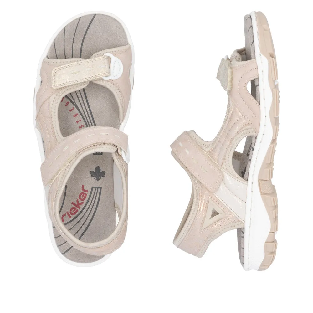 Rieker - 68866-31 - Rose/Perlcreme/Muschel/Rosegold - Sandals