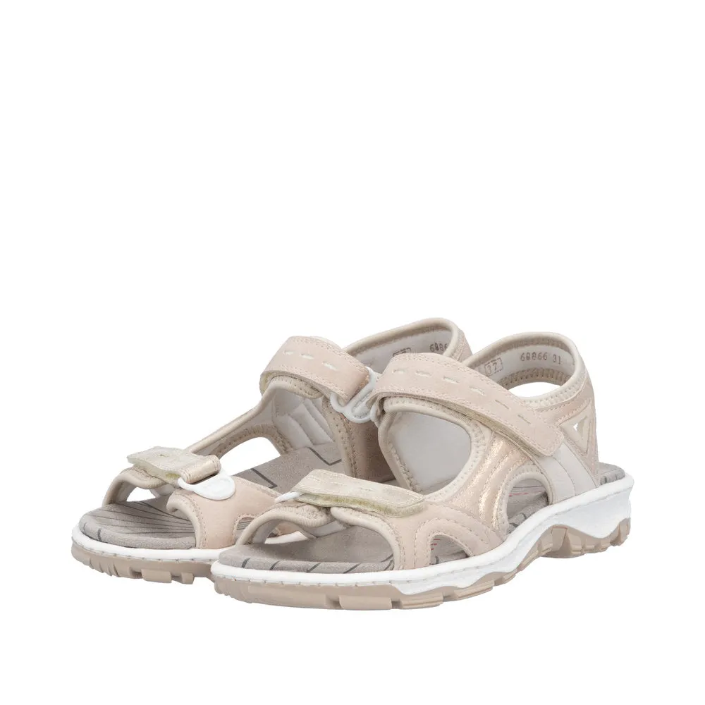 Rieker - 68866-31 - Rose/Perlcreme/Muschel/Rosegold - Sandals
