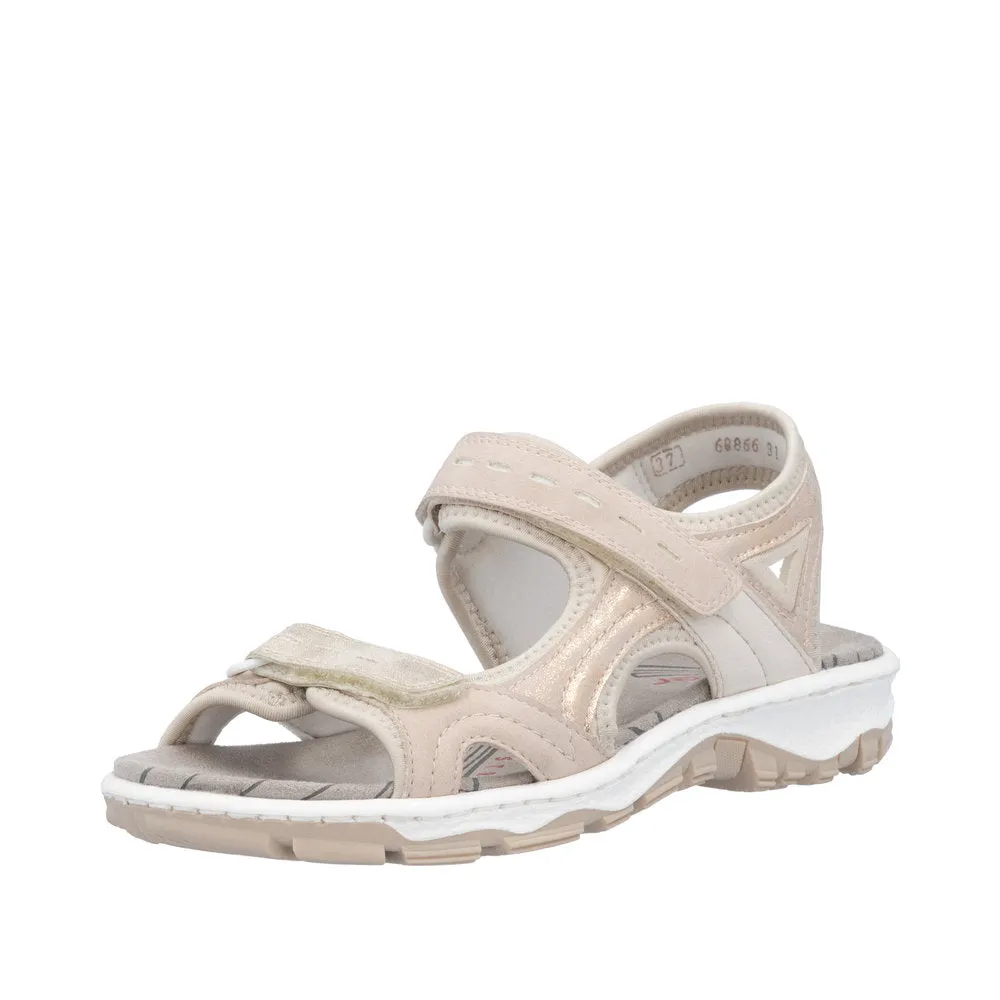 Rieker - 68866-31 - Rose/Perlcreme/Muschel/Rosegold - Sandals