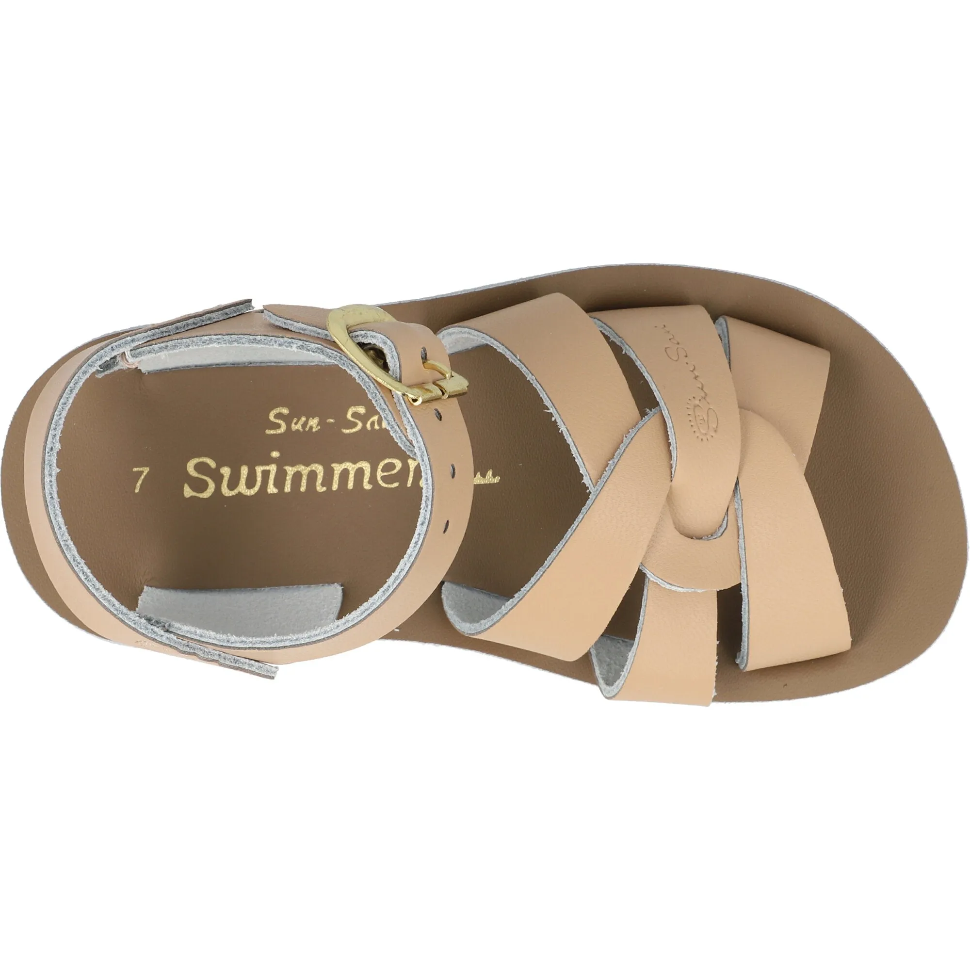 Salt-Water Sun-San Swimmer Latte Sandals for Kids