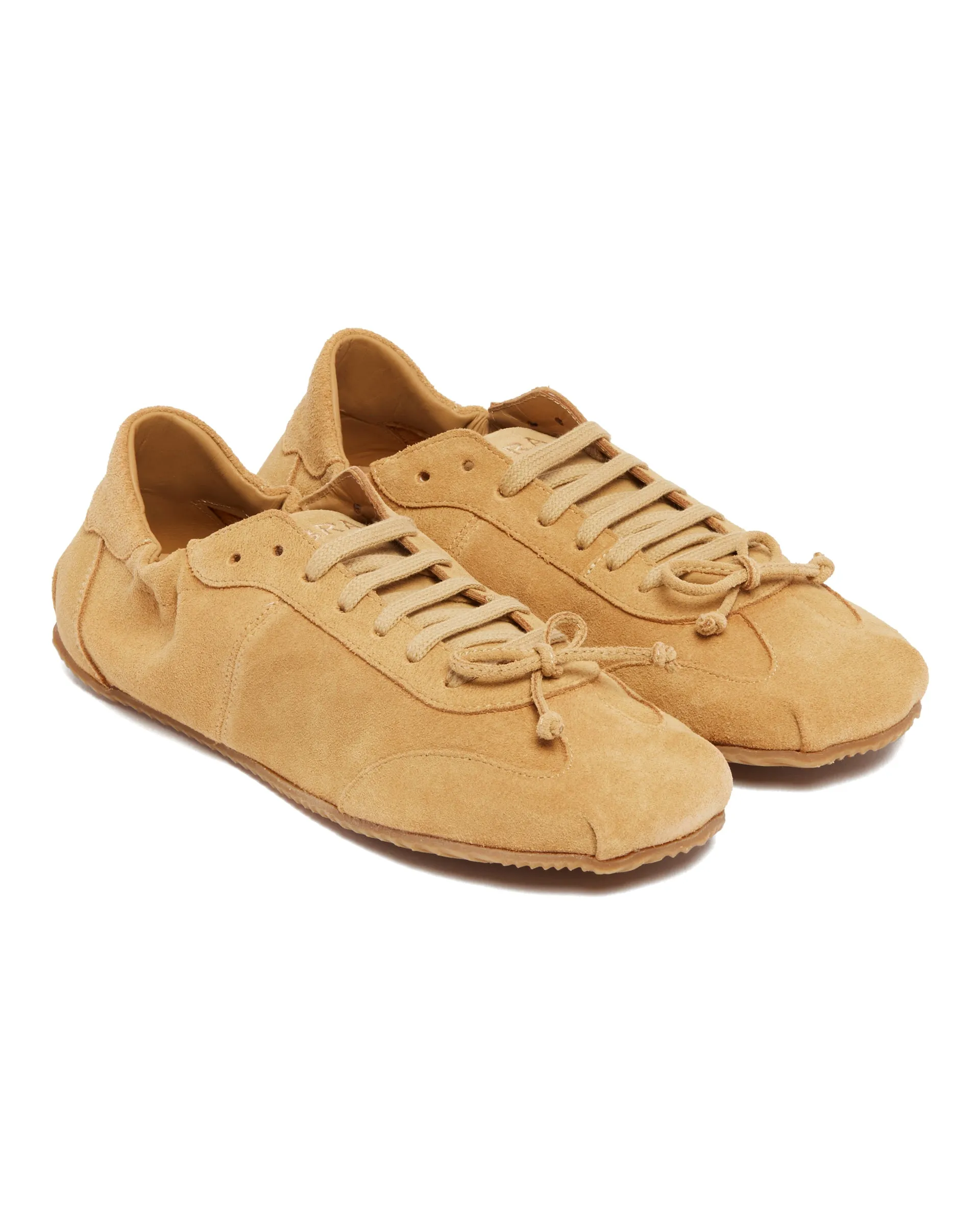 Sneakers Ballerina In Suede Beige