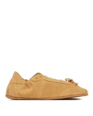 Sneakers Ballerina In Suede Beige