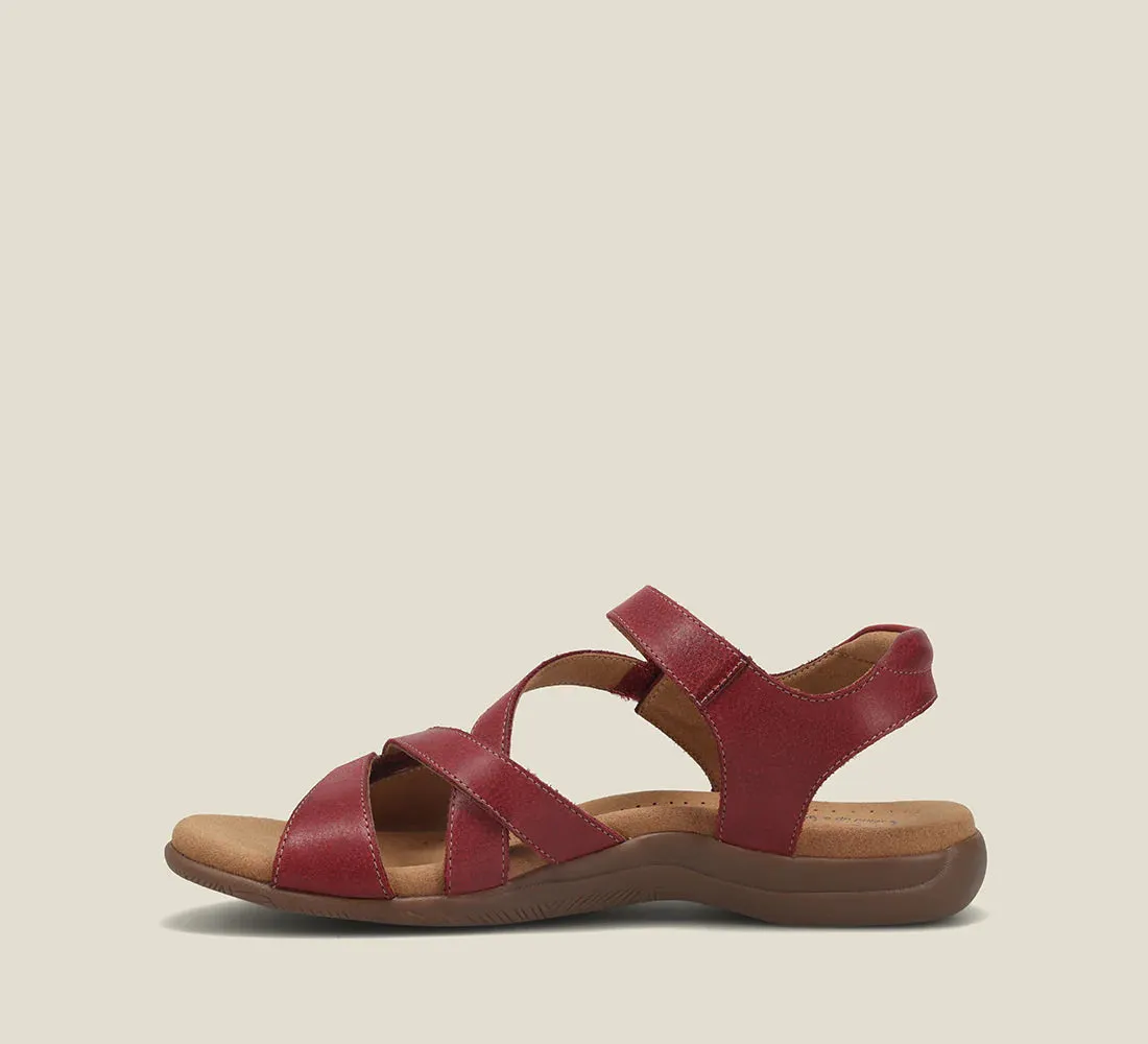 TAOS BIG TIME CRANBERRY LEATHER SANDAL
