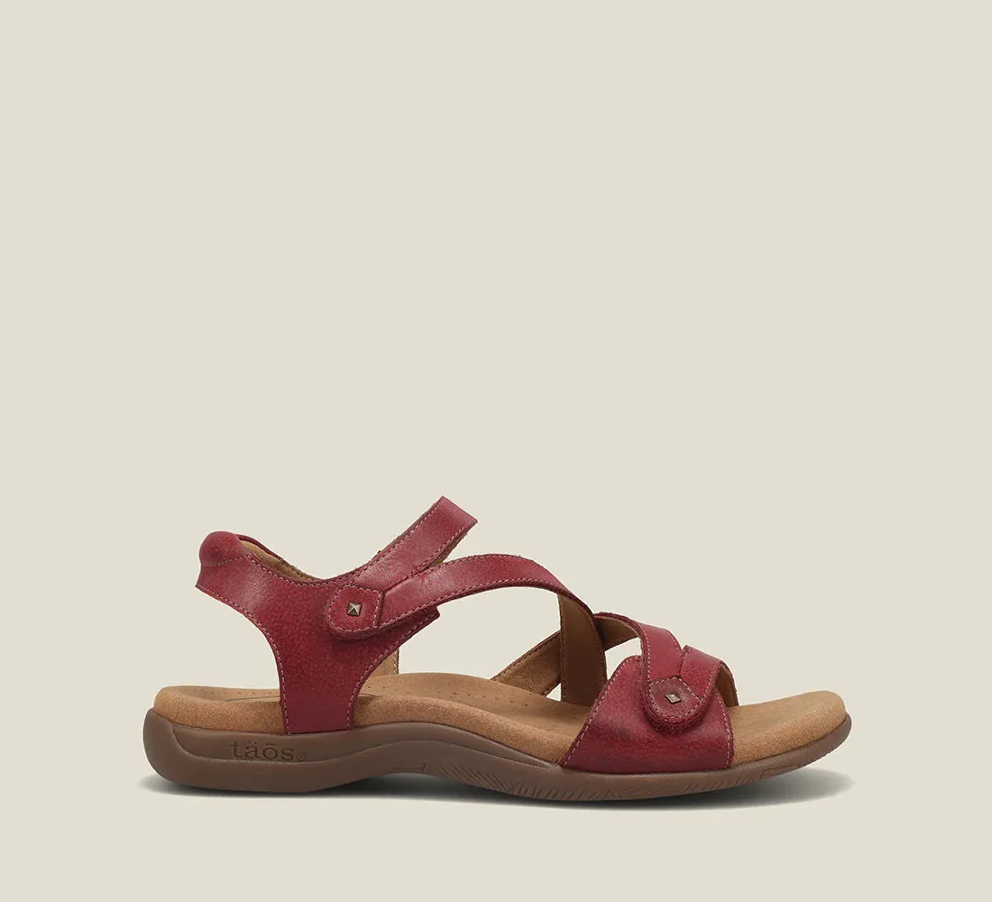 TAOS BIG TIME CRANBERRY LEATHER SANDAL
