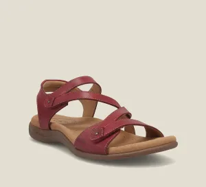 TAOS BIG TIME CRANBERRY LEATHER SANDAL