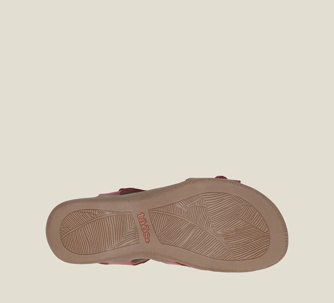 TAOS BIG TIME CRANBERRY LEATHER SANDAL
