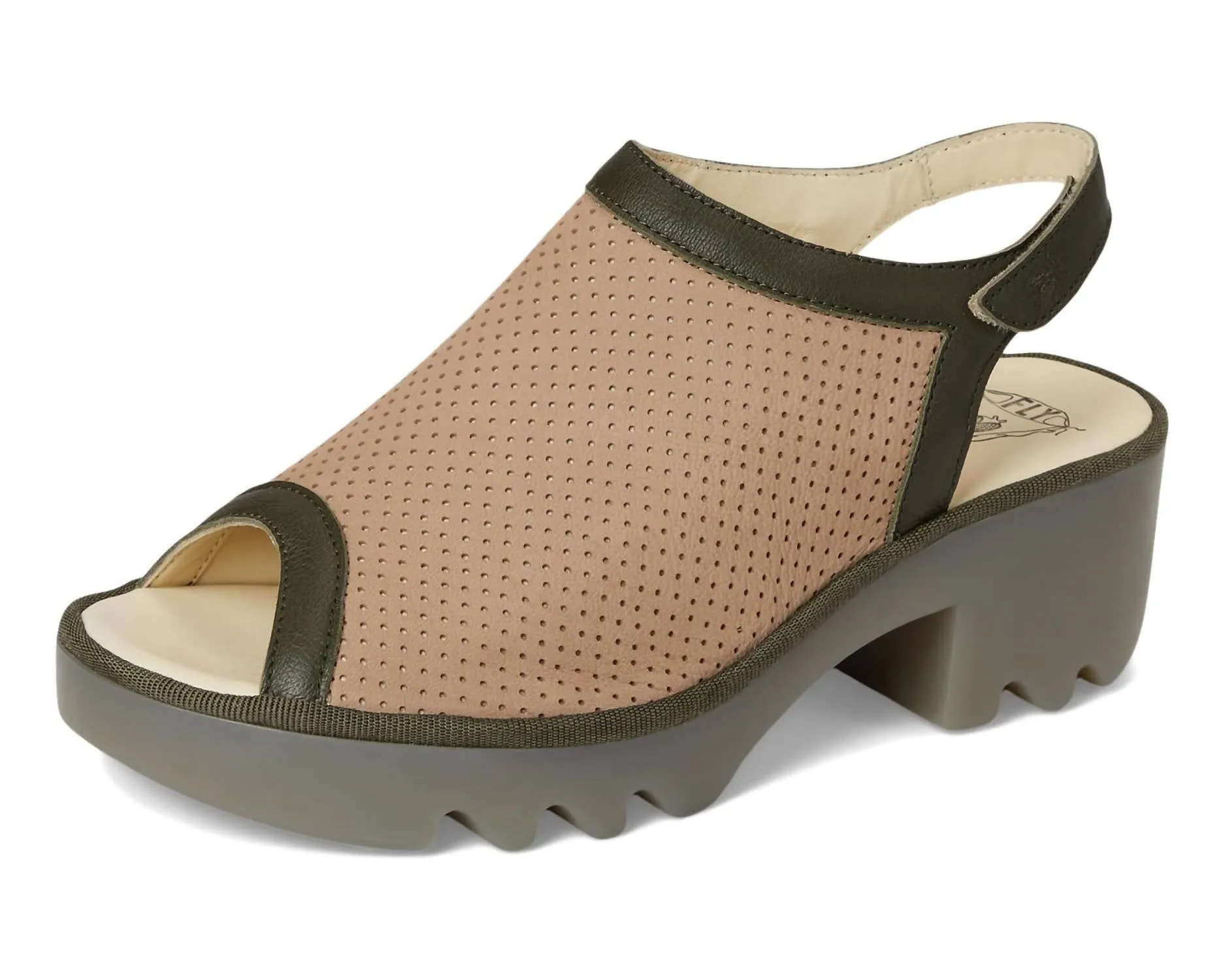 Women's Teif577Fly Heeled Sandal In Taupe Khacki