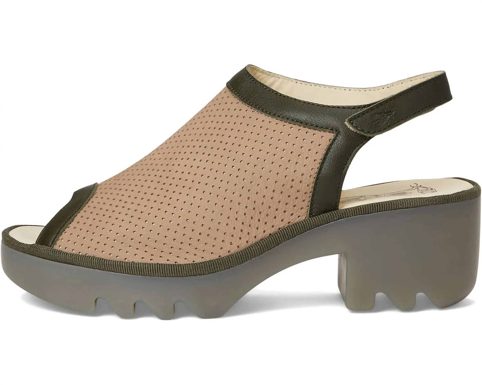 Women's Teif577Fly Heeled Sandal In Taupe Khacki