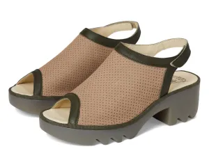 Women's Teif577Fly Heeled Sandal In Taupe Khacki