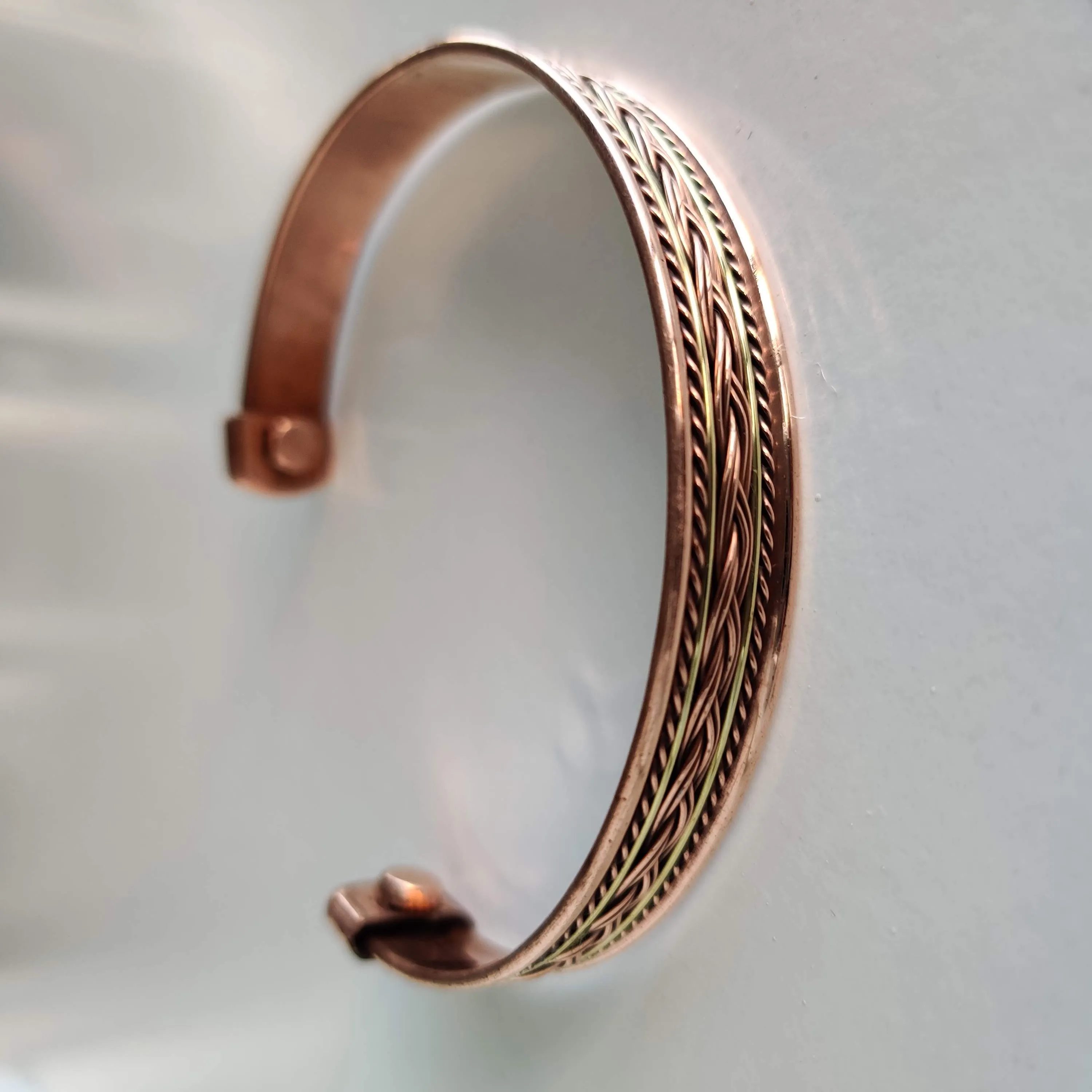 Woven Pattern Copper Magnetic Bracelet